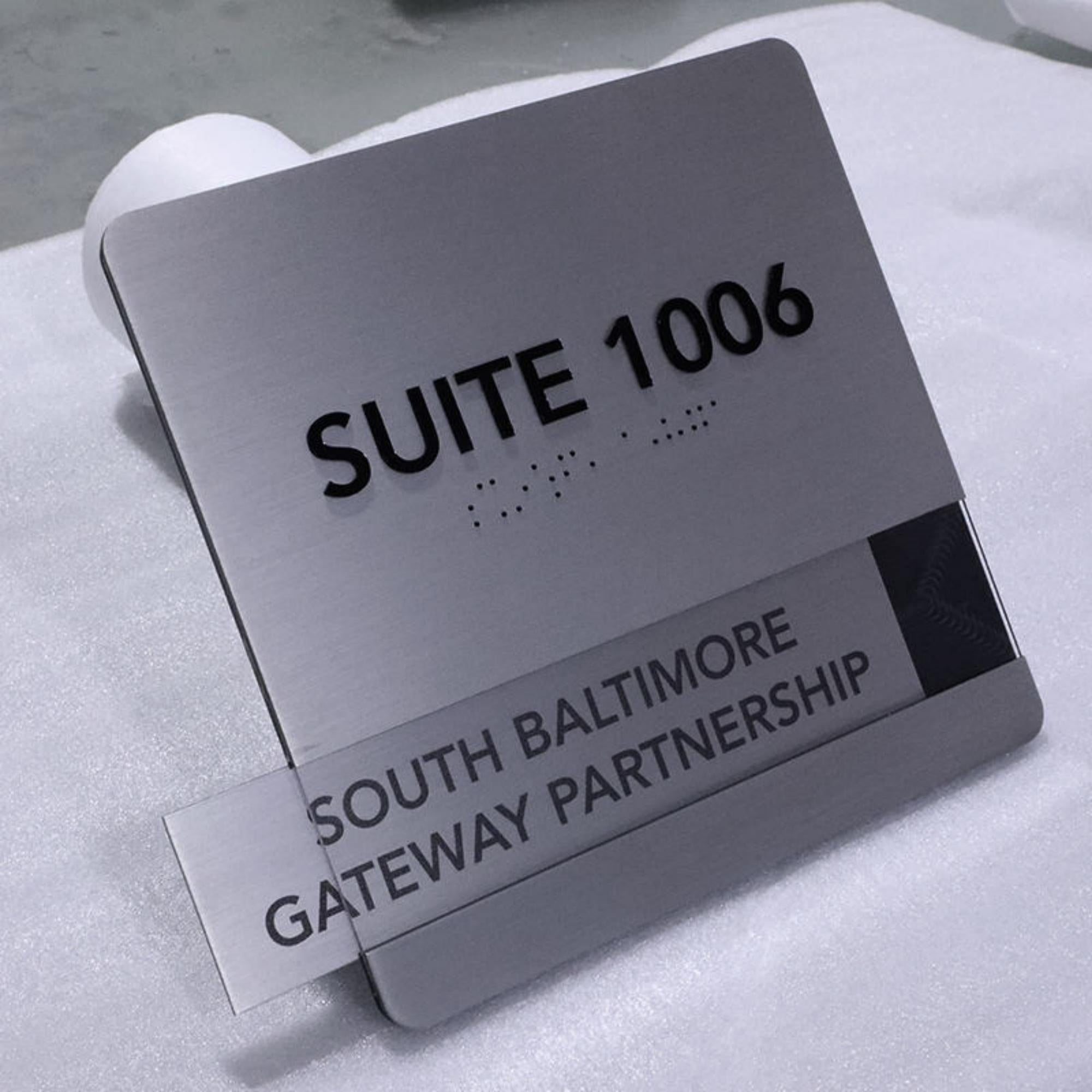 Custom Text ADA Door Sign Metal Braille Door Signs ADA Compliant Office Boardroom Directional Signage Custom Business Identification Main image