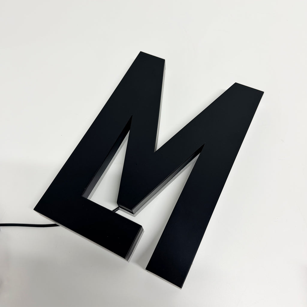 Custom Stainless Steel Halo Lit LED Channel Letters – Backlit Alphabet Sign for Business & Storefront
