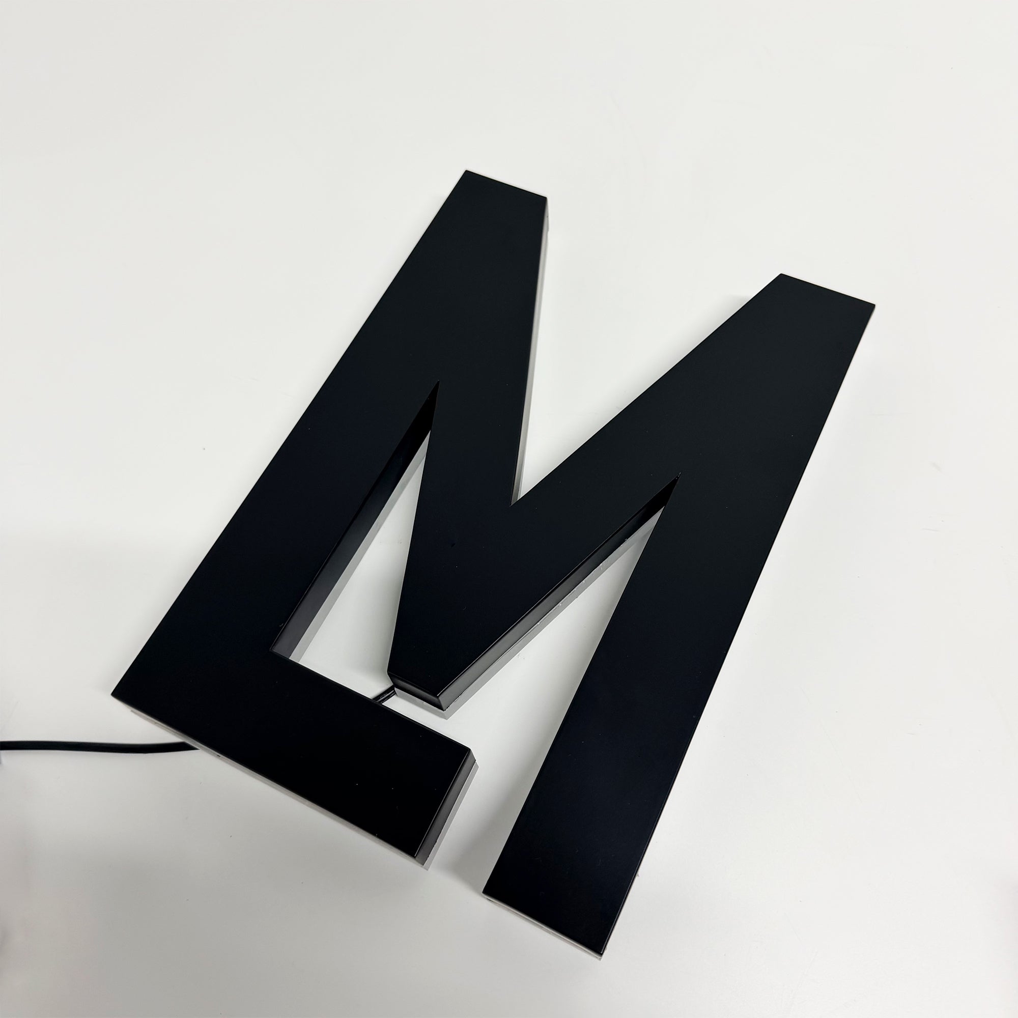 Custom Stainless Steel Halo Lit LED Channel Letters – Backlit Alphabet Sign for Business & Storefront