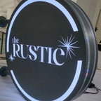 Double Sided Custom Sign, RGB LED Sign, Store Front Sign, Personalized Sign, Wall Blade Sign, Outdoor Sign, Double Sided Projecting Light Box, Round Lightbox Sign