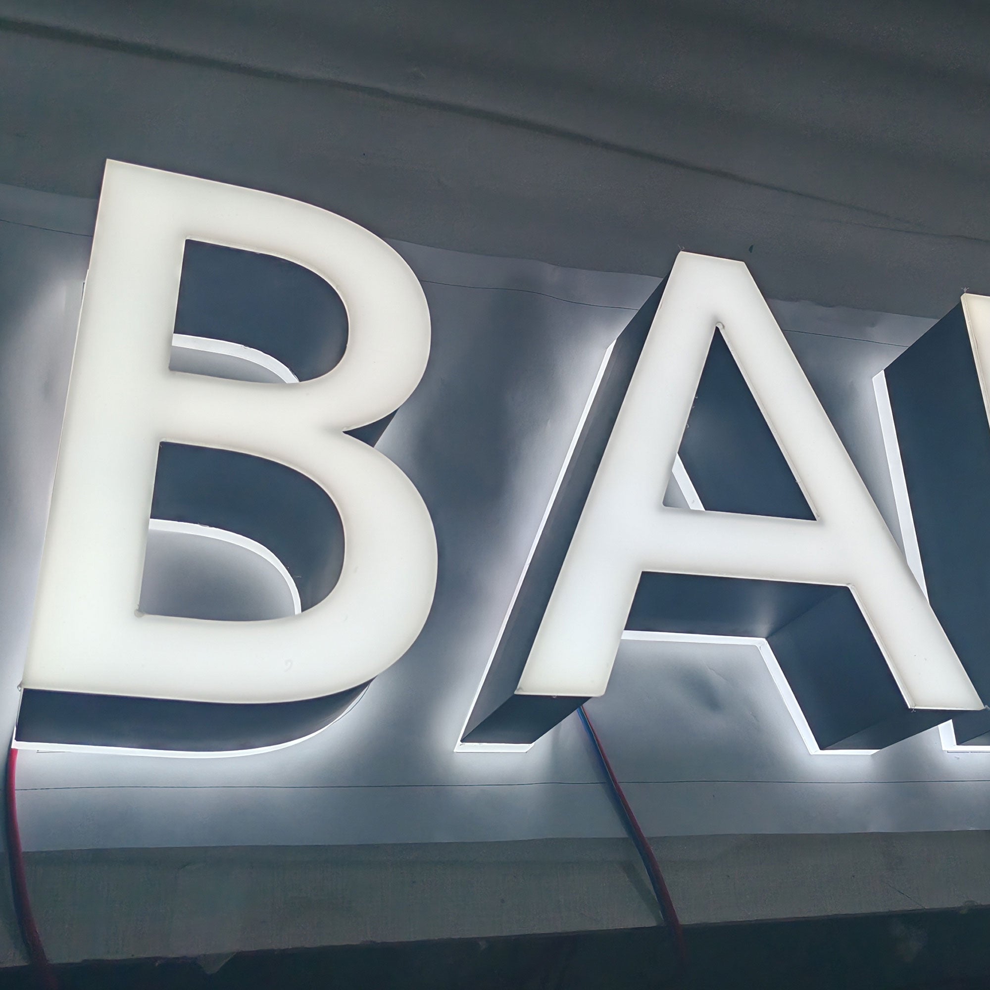 3d Backlit Sign, 3d Led Signage, Custom Outdoor Logo Sign, Custom Business Sign, Double Sided Illuminated Letters, Metal Sign Letters Main image