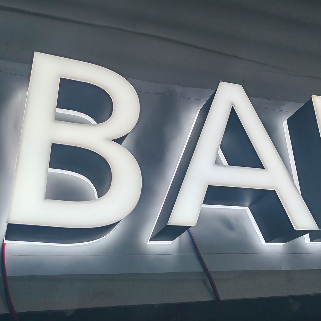 3d Backlit Sign, 3d Led Signage, Custom Outdoor Logo Sign, Custom Business Sign, Double Sided Illuminated Letters, Metal Sign Letters