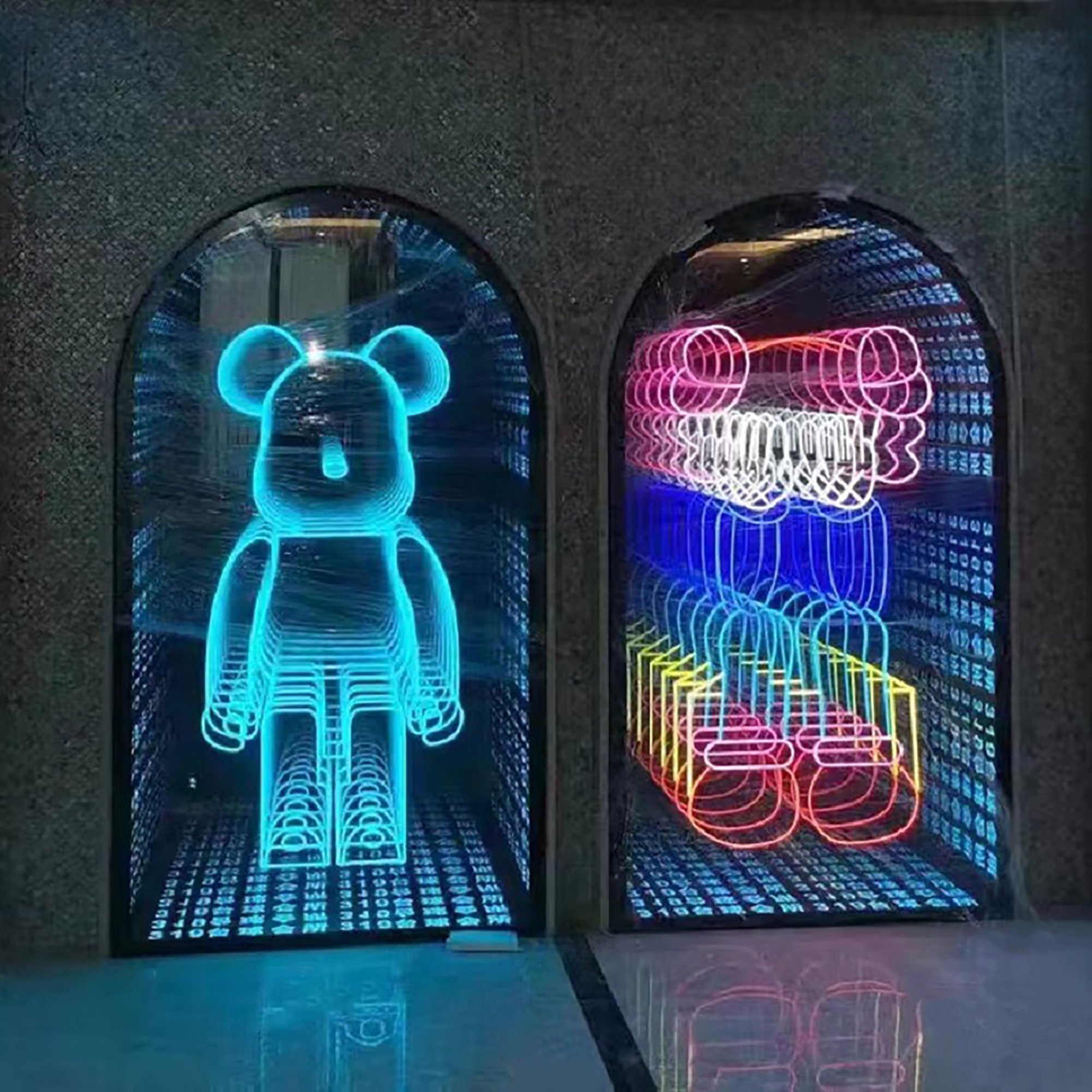 Glass Custom Led Infinity Mirror, lndoor 3D Sign, Custom Mirror Decor, Personalized Infinite Mirror Wall Décor Business Mirror Decor