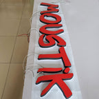Shop front solid cut acrylic letters wall mounted double lit mini acrylic letters commercial signage