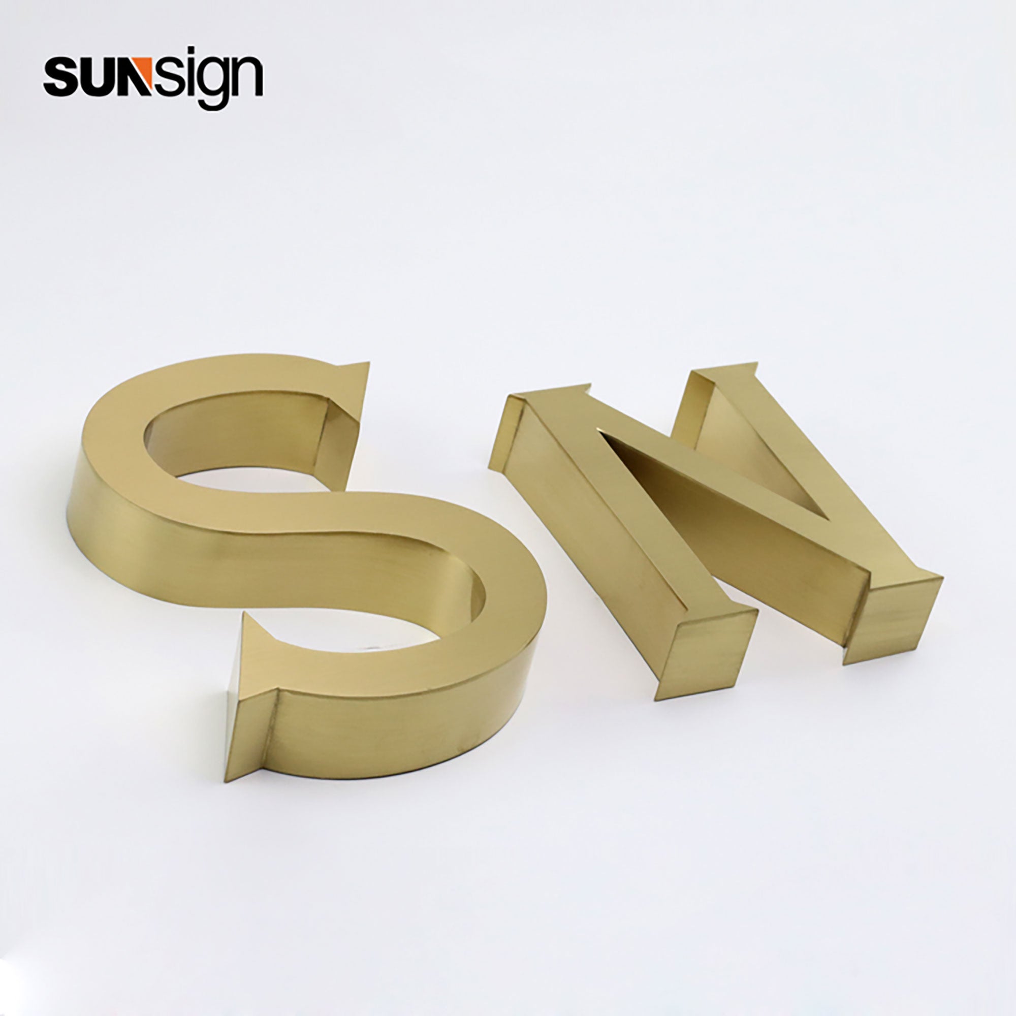 Custom Non-Lit Metal Channel Letters Trimless Stainless Steel Aluminum Signage for Shop Storefront Restaurant Office Home Wall Decor