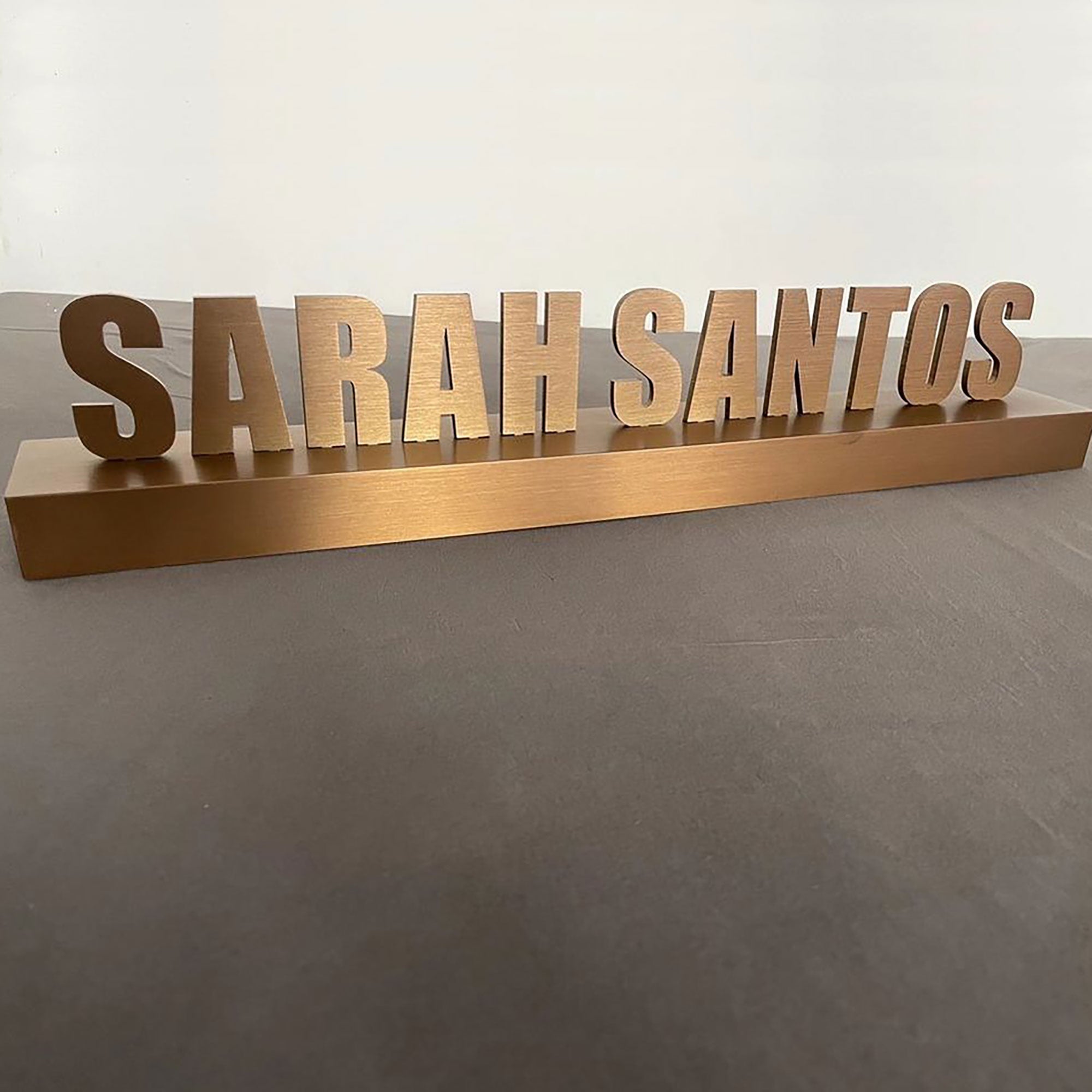 Brushed Brass Cut Letters – Custom Metal Signage, Elegant Storefront, Office, Indoor & Outdoor Branding, Premium Finish