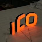 High Quality RGB Halo Lit Black Stainless Steel Channel Letters for Retail Store Signage