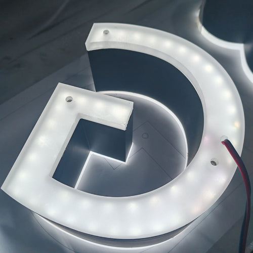 3d Backlit Sign, 3d Led Signage, Custom Outdoor Logo Sign, Custom Business Sign, Double Sided Illuminated Letters, Metal Sign Letters