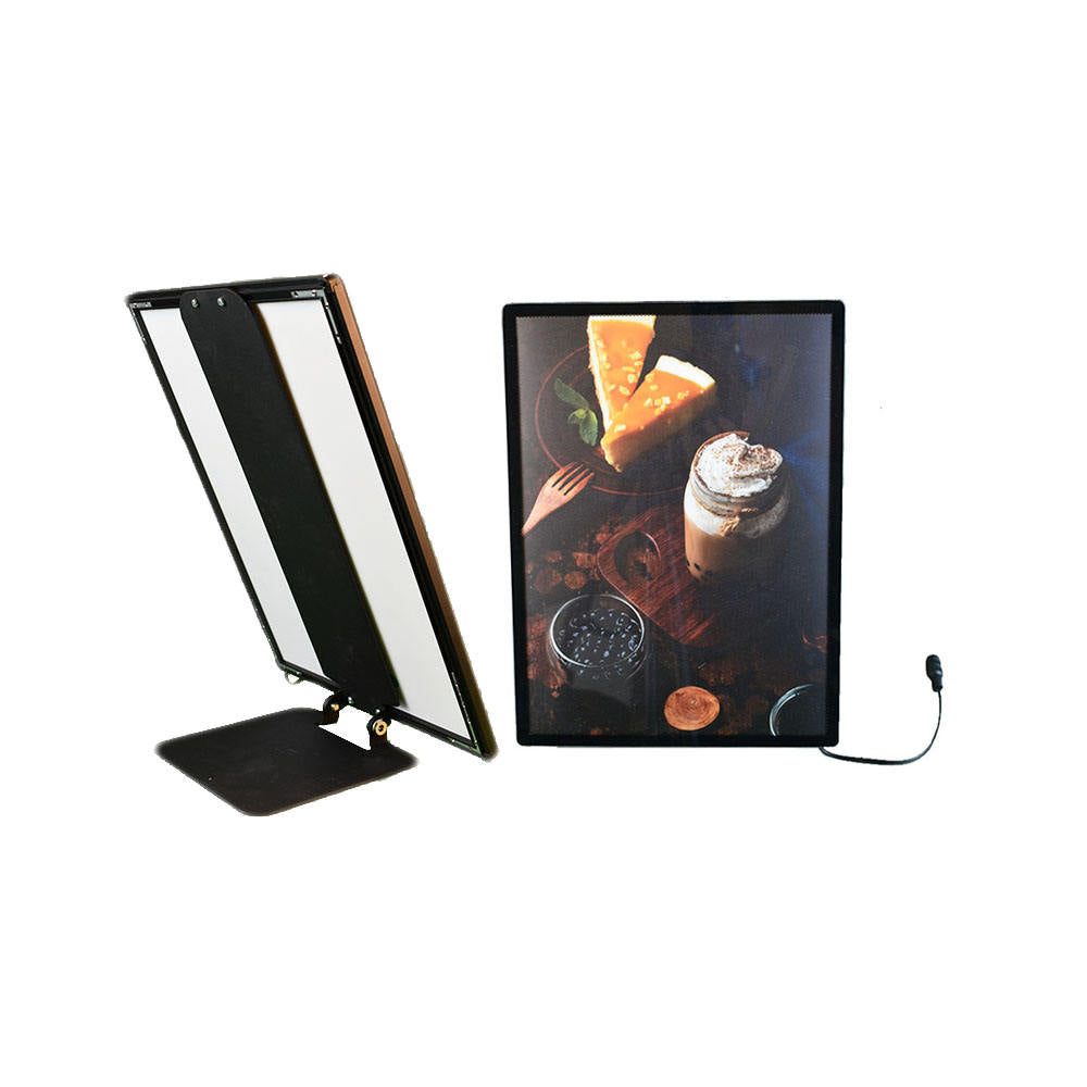 Ultra-Thin Desktop LED Lightbox | Portable Snap Frame | A4 Snap Frame Poster Display for Bars, Cafés & Retail