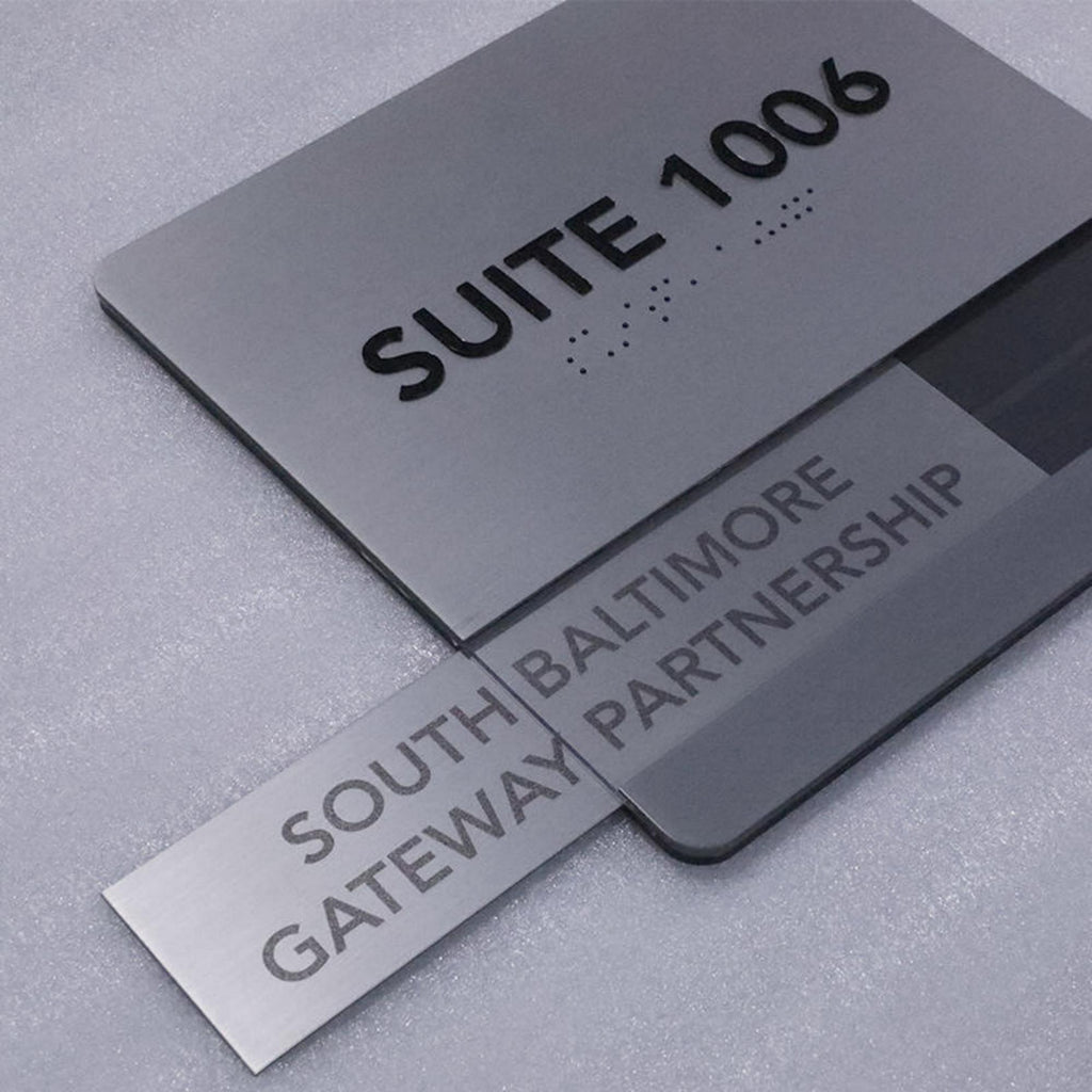 Custom Text ADA Door Sign Metal Braille Door Signs ADA Compliant Office Boardroom Directional Signage Custom Business Identification