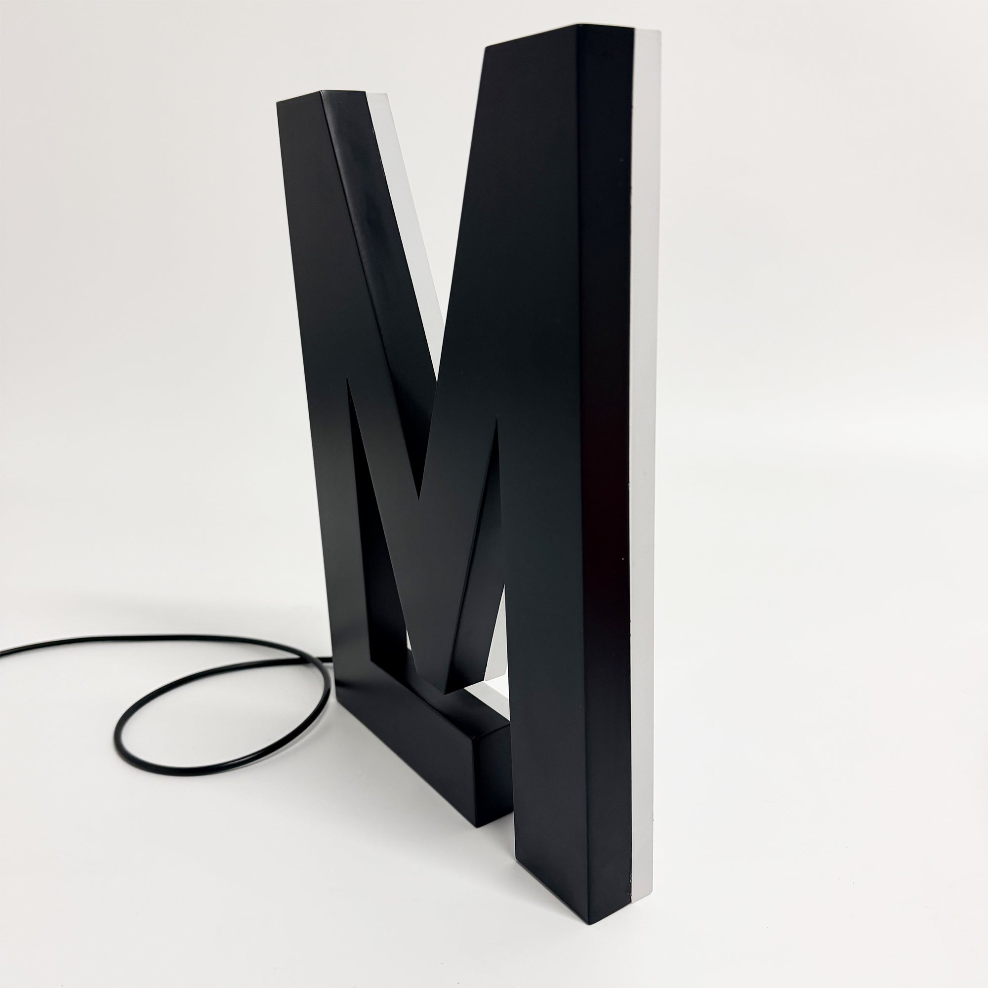 Custom Stainless Steel Halo Lit LED Channel Letters – Backlit Alphabet Sign for Business & Storefront