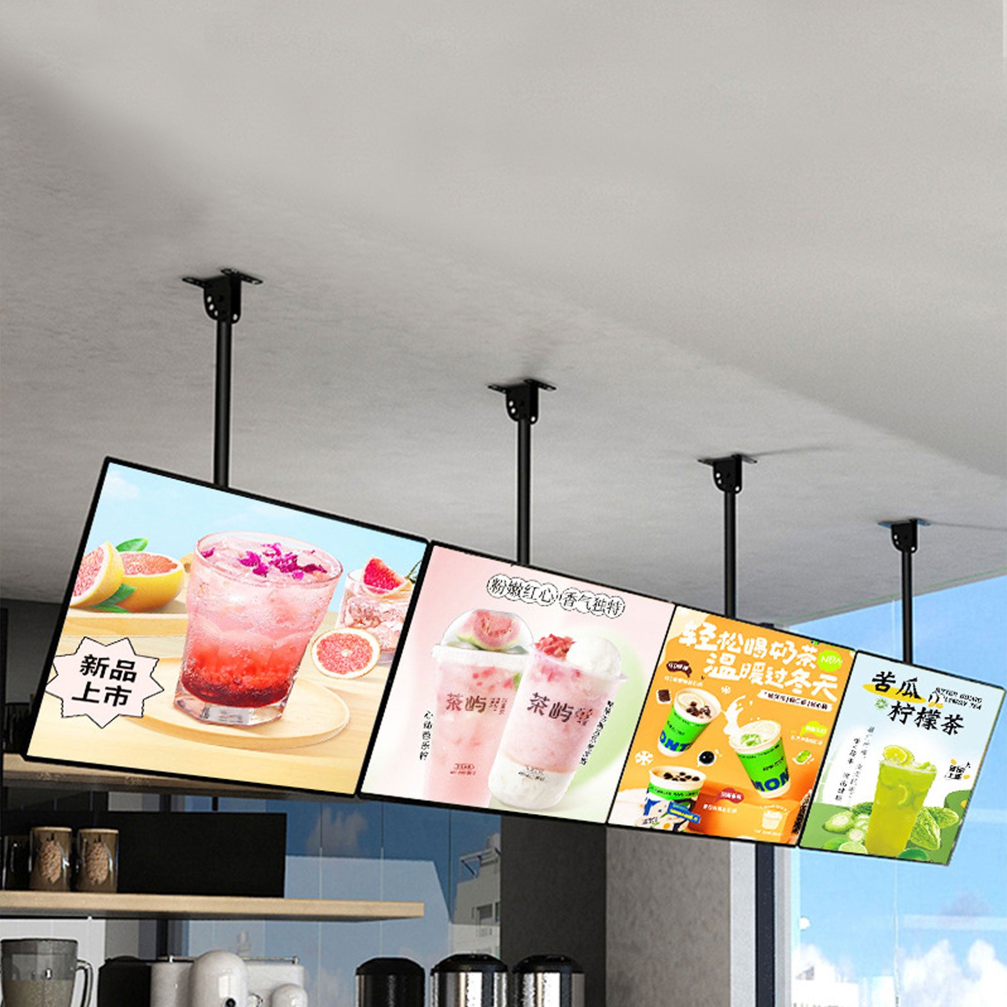 Hanging LED Ultra-Thin Light Box Aluminum Frame Poster Box Restaurant Menu Display Lightbox Main image