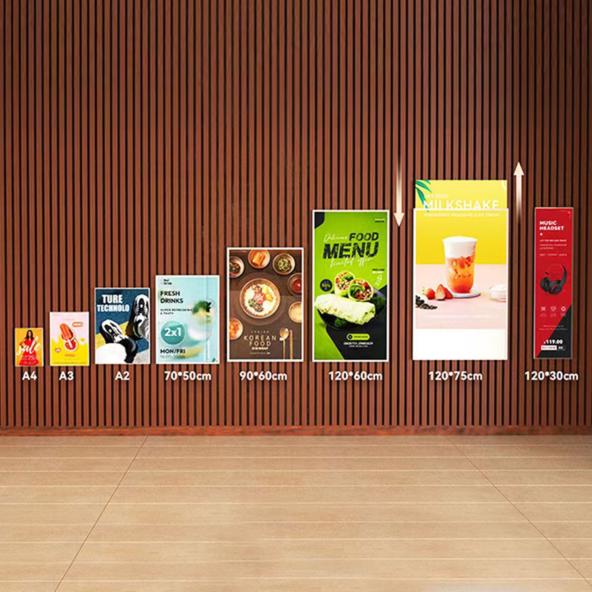 Wall Mounted LED Light Box – Space-Saving Design, Front-Lit Acrylic, Custom Sizes, Vibrant Display for Bars, Shops, Cafés