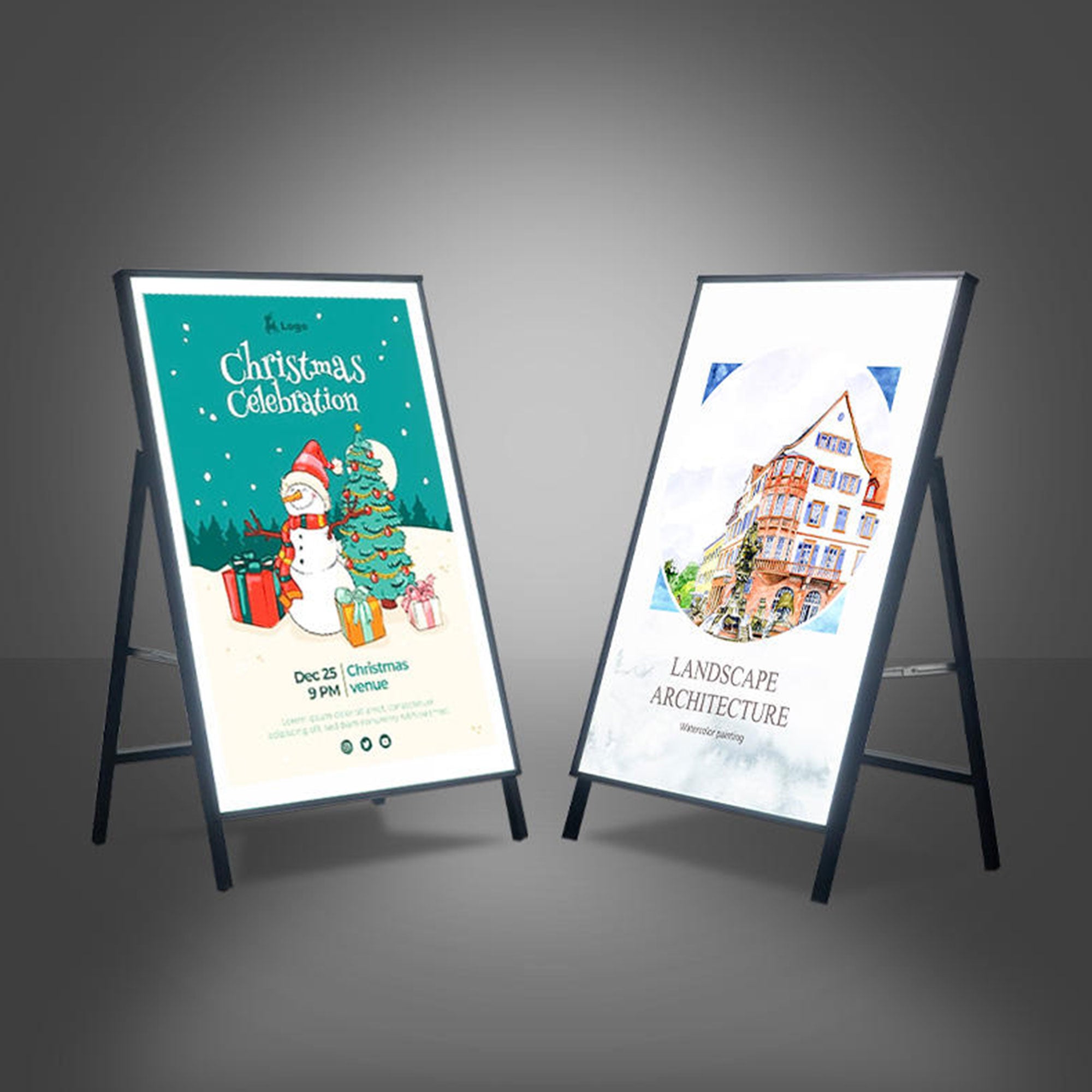 Custom LED Poster Light Box – Ultra-Thin Free Standing Menu Display Board A1/A2/A3/A4 Sizes for Restaurants & Cafés