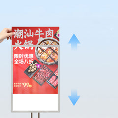 Portable Ultra-Thin LED Lightbox – Free Standing Tempered Glass Display Board for Menus, Promotions, Shops & Restaurants