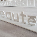 Desk Top Sign Free Standing Table Sign Metal Solid Cut Advertising Letter Signs for Indoor