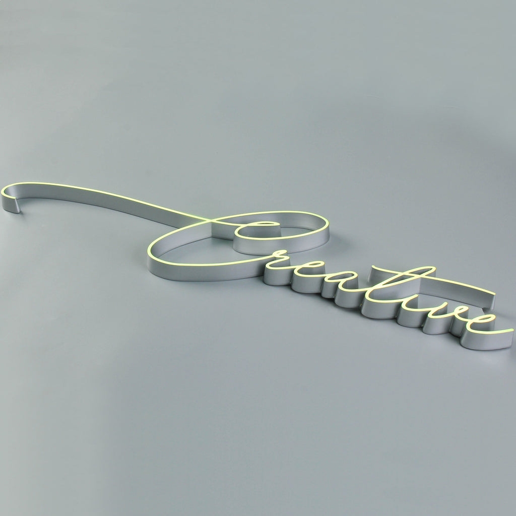 Ultra-Thin Mini Acrylic Letters | Front-Lit Slim LED Acrylic Signs | Custom Thin Line Logo Signage for Indoor Branding