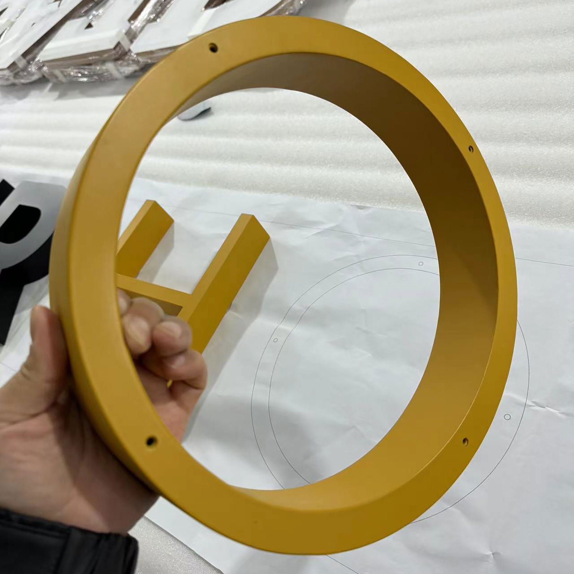 Weatherproof Aluminum Channel Letters Sign Powder Coated Shop Signboard Exterior Business Signage