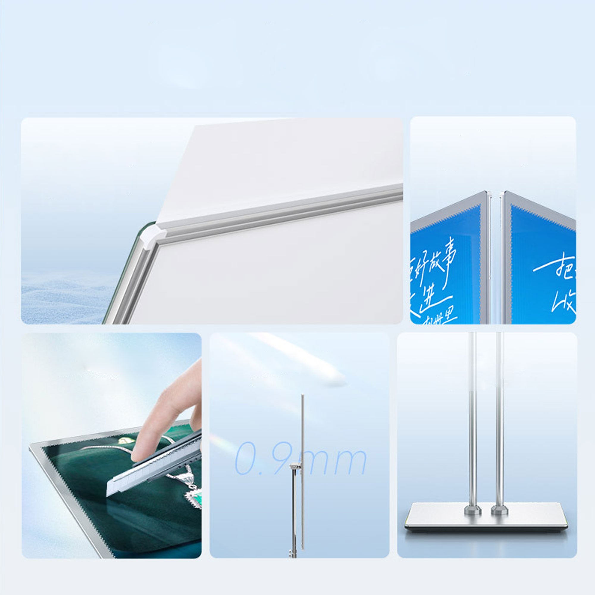 Portable Ultra-Thin LED Lightbox – Free Standing Tempered Glass Display Board for Menus, Promotions, Shops & Restaurants