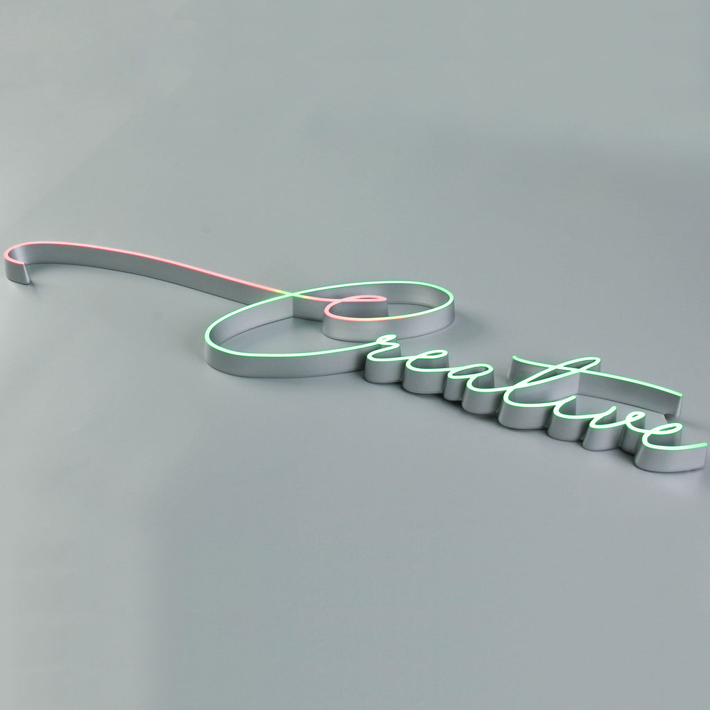 Ultra-Thin Mini Acrylic Letters | Front-Lit Slim LED Acrylic Signs | Custom Thin Line Logo Signage for Indoor Branding