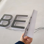 Custom Side-Lit Acrylic Letters | 3D Trimless LED Acrylic Sign | Indoor Backlit Logo Signage for Wall Branding