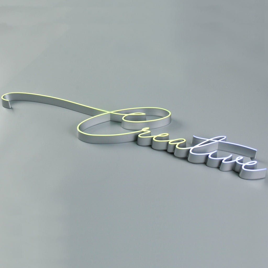 Ultra-Thin Mini Acrylic Letters | Front-Lit Slim LED Acrylic Signs | Custom Thin Line Logo Signage for Indoor Branding