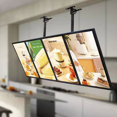 Hanging LED Ultra-Thin Light Box Aluminum Frame Poster Box Restaurant Menu Display Lightbox
