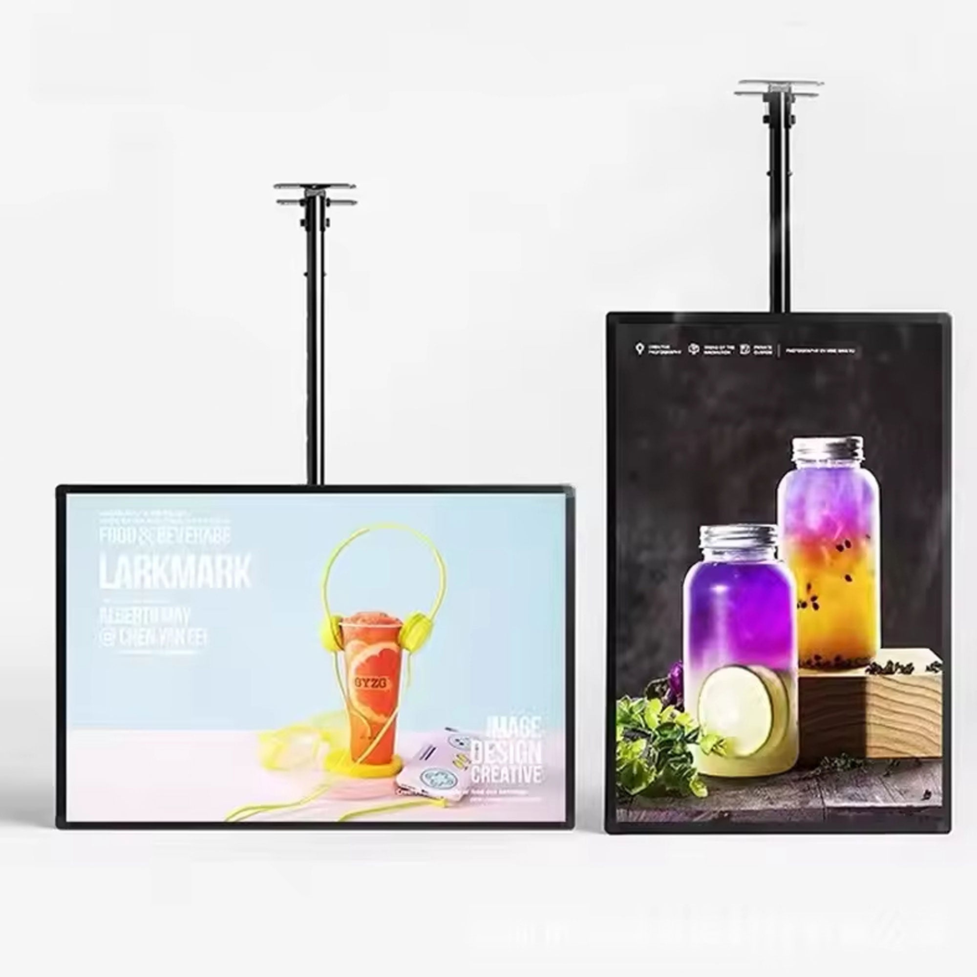 Hanging LED Ultra-Thin Light Box Aluminum Frame Poster Box Restaurant Menu Display Lightbox