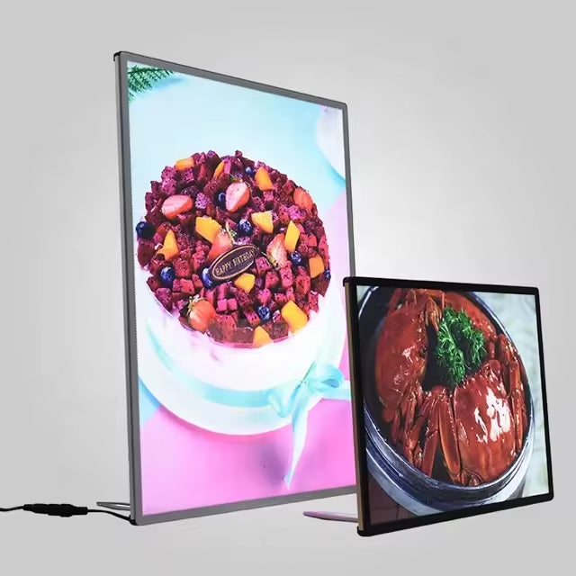Ultra-Thin Desktop LED Lightbox | Portable Snap Frame | A4 Snap Frame Poster Display for Bars, Cafés & Retail
