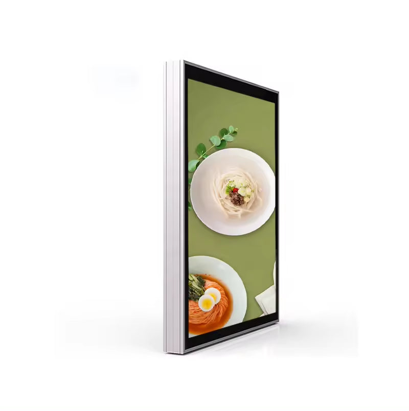 Double-Sided Hanging LED Lightbox – Floating Acrylic Display, Custom Sizes, Eye-Catching for Stores & Restaurants