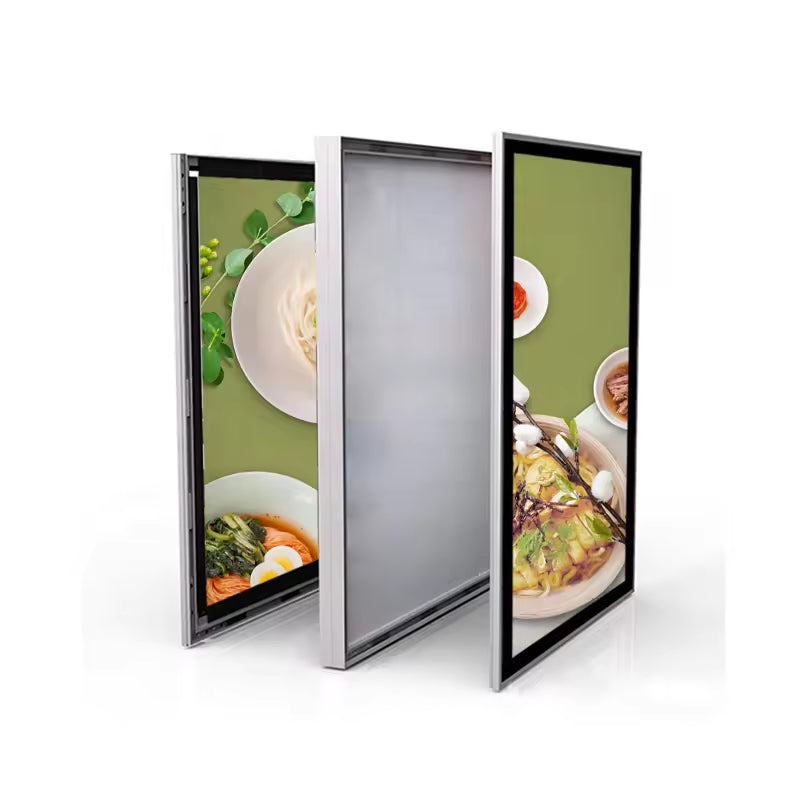 Double-Sided Hanging LED Lightbox – Floating Acrylic Display, Custom Sizes, Eye-Catching for Stores & Restaurants